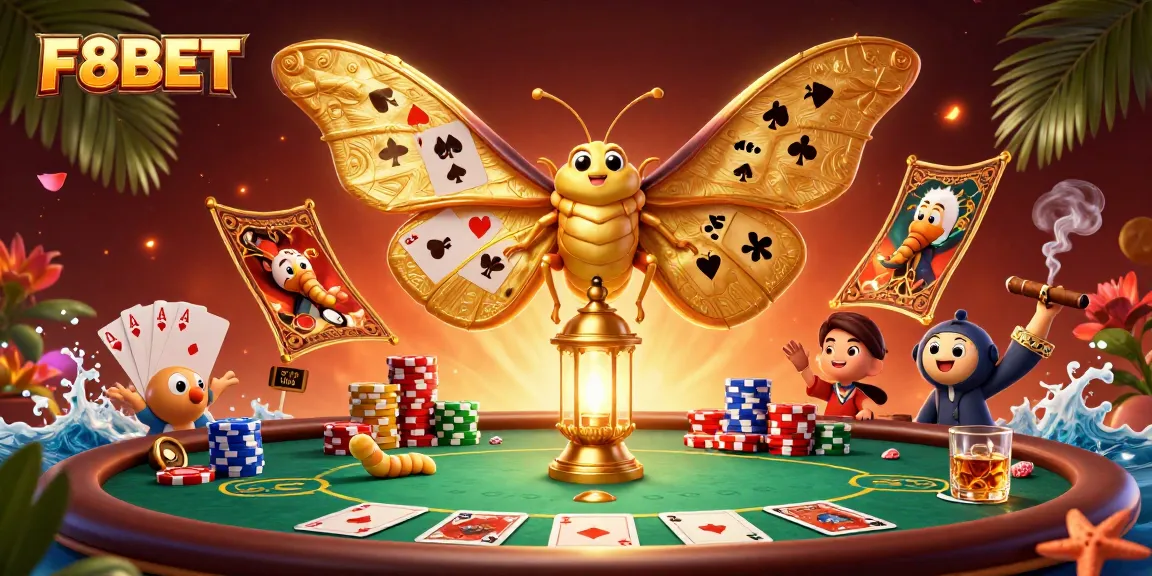 Experience the thrill of F8BET with this animated casino scene highlighting vibrant poker games.