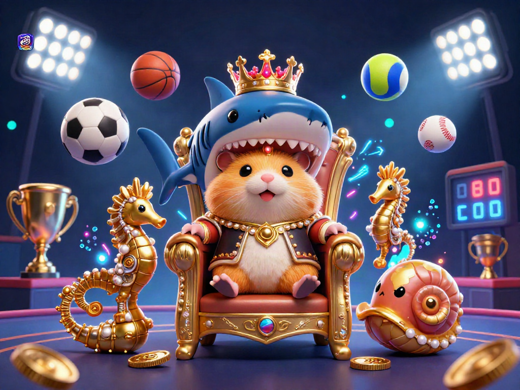 Engage with go88 trang chu chinh thuc in this vibrant gaming scene, showcasing a golden hamster king surrounded by dynamic sports betting elements.