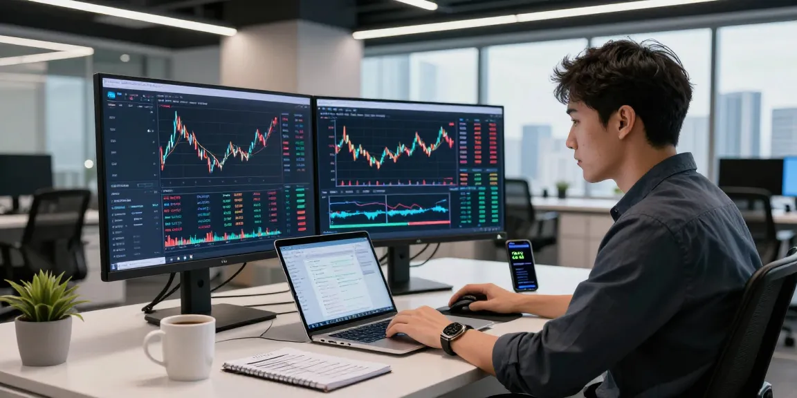 Experience the fast-paced crypto trading with 업투익스체인지 trader analyzing market data and charts.
