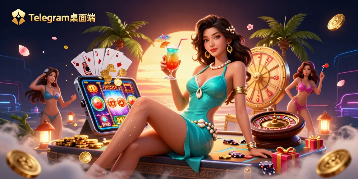 在这个充满丰富博彩元素的生动海滩赌场场景中，与Telegram桌面端一起体验胜利。