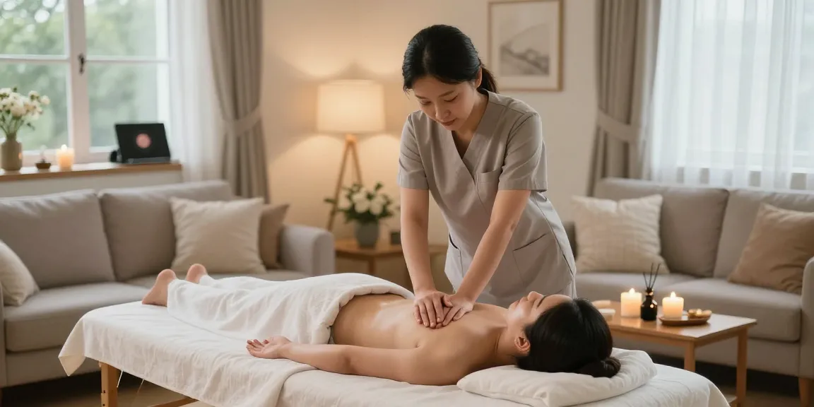 Experience 화성출장마사지 in a serene home setting with soothing ambiance and professional care.